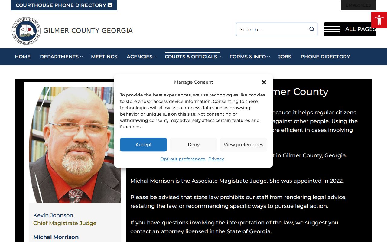 Gilmer County arrest history and Magistrate Court records