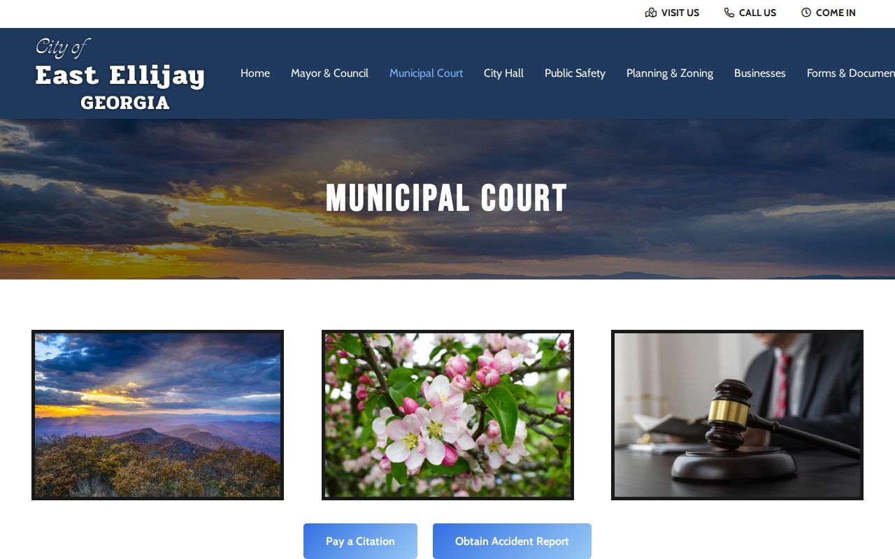 East Ellijay Municipal Court information page