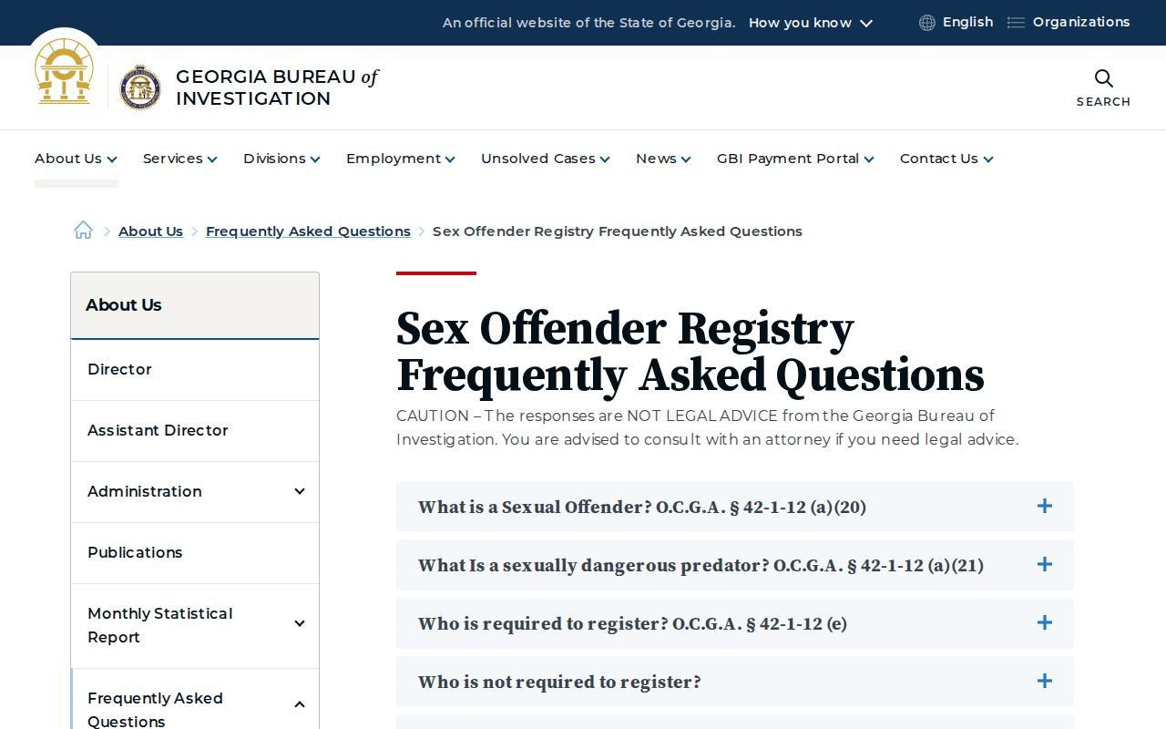 Gilmer County sex offender registry FAQ and update rules